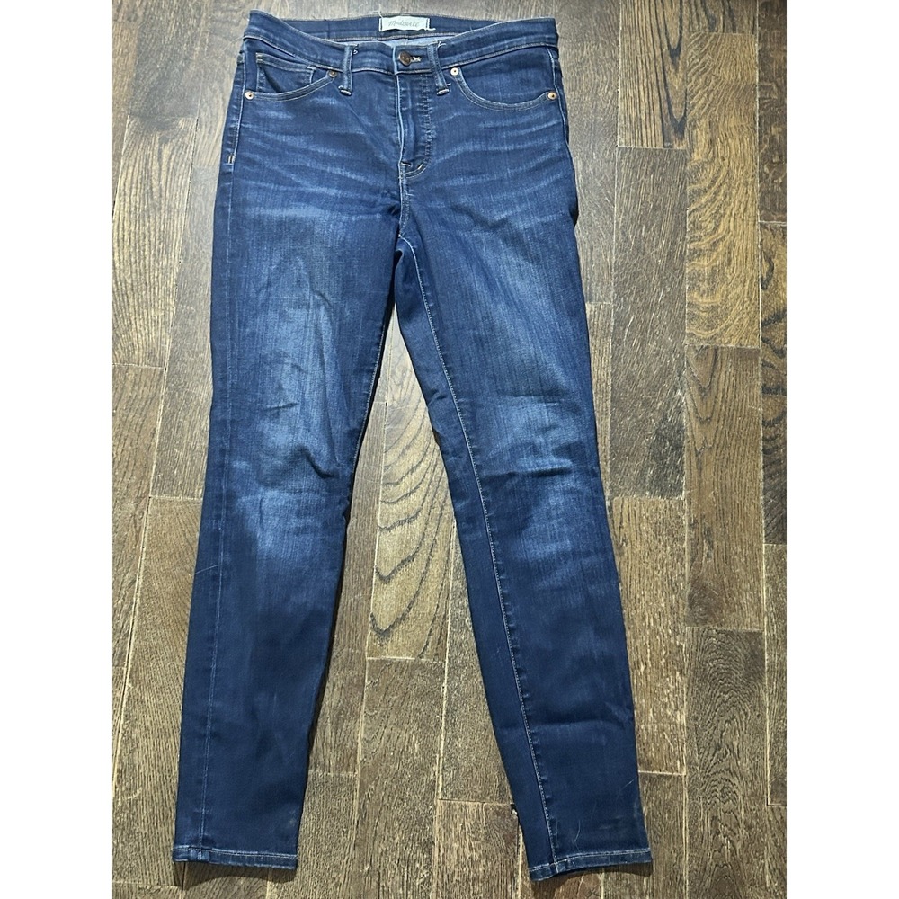 Madewell Jeans Womens 28 Blue Skinny 9" High Rise Blue Denim